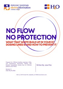 No Flow, No Protection white paper cover: white buildup in EC dosing lines
